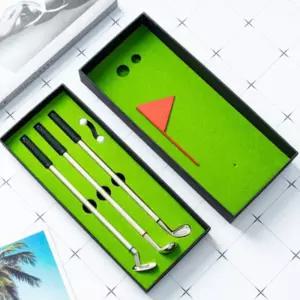 골프 볼펜 세트 미니 골프채 공 미니어처 모형 필기구 선물 놀이