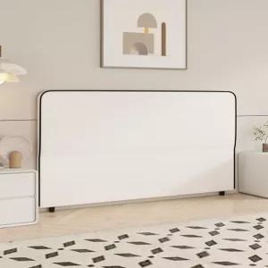 호텔식 패브릭 헤드보드 베드 머리맡 프레임 카키색 벽