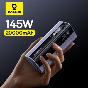 베이스어스 145W 보조배터리 20000mAh 내장 100W 접이식 타입 C 케이블 고속 충전 휴대용 외장 파워뱅크