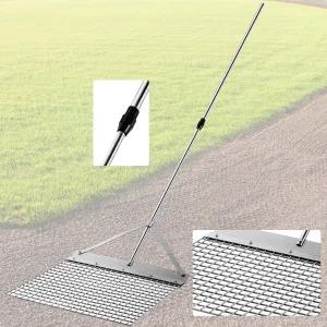 오토링 야구장 드래그 매트 강철 헤드 및 브레이스 경량 조절 가능한 알루미늄 핸들 걸레 메쉬 필드 표면