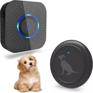 해더버 개 초인종 1000피트에서 작동하는 무선 도기 IP65 방수 터치 버튼 58가지 멜로디 및 4가지 알림