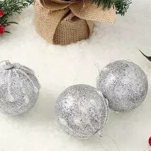 비타리토 로열실버 장식볼 3p 8cm 진주드롭트리볼 트리볼 크리스마스 악세사리 소품 액세서리 오너먼트