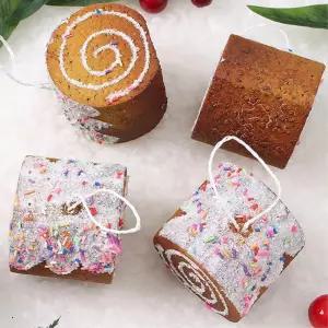 비타리토 쿠키마을 트리 오너먼트 4p 롤케이크 장식볼 크리스마스 소품 트리볼 장식품 인형 용품 성탄용품