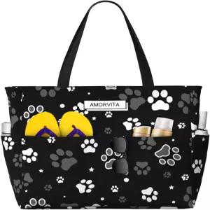 지퍼 포켓이 있는 대형 여행 비치 토트백 휴대용 경량 짐 가방 피크닉 아웃도어