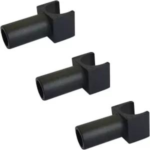 휠체어 시트 레일 가이드 교체 7/8인치 튜브 장착 운송용 범용 부품 및 휠체어(블랙 -3pcs)