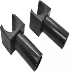 알루미늄 휠체어 시트 레일 가이드 표준 및 운송 의자 공통 부품 교체 가이드-직경 17.6mm(1쌍 검은색)