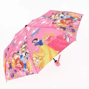 SGPINC 핑크 프린세스 폰지 패브릭 자동 개폐 우산 방풍 자외선 차단 컴팩트로 휴대가 간편하고 미끄럼