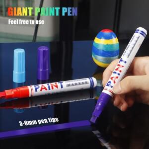 1Pcs 6mm 팁  방수 영구 페인트 마커  직물 낙서 금속 자동차 수리 예술 학교 용품용.