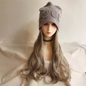 탈부착 비니 탈색 모자가발 긴머리가 롱가 위그 단머리 단발 가소품 캡가 가볼