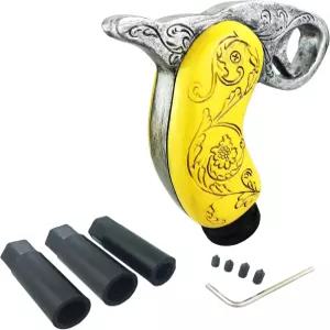 아렌벨 레이싱 기어 스틱 시프터 그립 핸들 자동차 변속 레버 속도 노브 교체 대부분의 수동 골드 장착