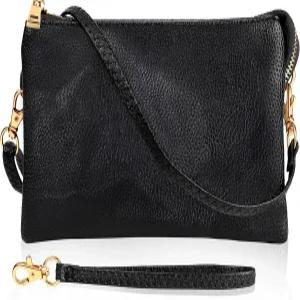 여성용 험블 시크 뉴욕 가죽 손목 지갑 - 어깨 및 스트랩이 있는 작은 클러치