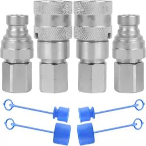 Cplbrb 1/4인치 NPT 플랫 페이스 유압 퀵 커넥트 커플러/더스트 캡이 있는 커플링 바디 ISO 16028