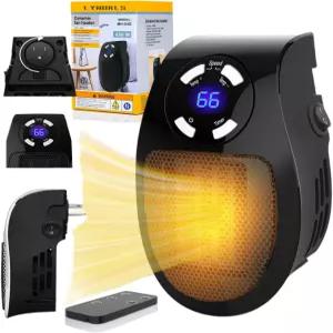 스마트 플러그 인 월 스페이스 히터 업그레이드 450W 프로그래머블 휴대용 소형 안전 조절 가능한 온도