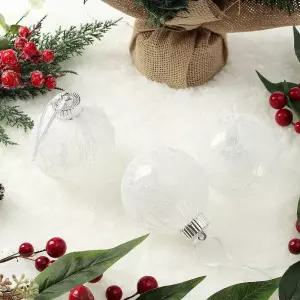 Jdt 시스루 레이스 장식볼 3p 8cm 화이트크리스마스 트리 트리볼 악세사리 액세서리 소품