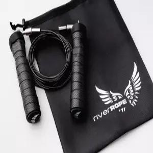 리버로프 프리미엄 줄넘기 - 빠른 클립 연결 조절 가능한 PVC 커버 강철 와이어 케이블 편안한 인체공학적