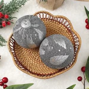 Jdt 블링 장식볼 2p 10cm 샤인블랙크리스마스 트리 트리볼 악세사리 액세서리 소품