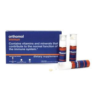 Orthomol 이뮨 앰플, 면역 지원 보충제, 7일분, 비타민 A, B, C, D, E, 아연, 요오드