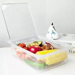 눈금있는 냉장고 정리함 야채 보관용기 5.5L 본체+물빠짐+뚜껑)