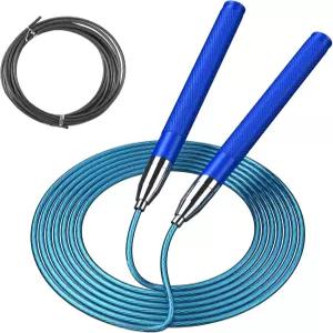 남성용 CRHOEIQ 스피드 줄넘기 알루미늄 손잡이와 로프 2개가 있는 피트니스 성인 운동 복싱을 위한 셀프