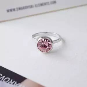 R019 8mm 라이트로즈 오스트리아 크리스탈 프리반지 WFFPVD0