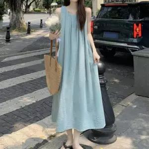 여자 데일리 외출 휴양지 바캉스 바닷가 패션 플레어 여름 원피스 레이어드 봄원피스 프릴