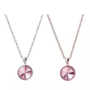 N006 12mm 라이트로즈 오스트리아 크리스탈 목걸이 WFFPVA3