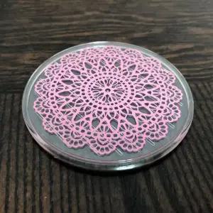 물흘림방지 컵받침 2P 핑크 컵코스터 티코스터 웨어 테이블 매트 식탁 카페용품 실리콘컵받침