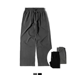 남자 와이드 밴딩 슬랙스 미니멀 데일리 세미와이드 팬츠