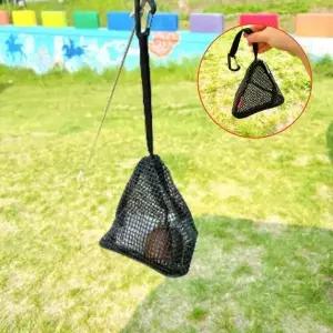 ( )삼각 그물 망사 파우치 캠핑 여행용 보관 레저용 수납가방 경량 휴대용