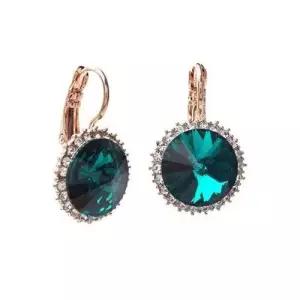 E583에메랄드 크리스탈 로즈골드 원터치 귀걸이 WFFPHA7