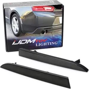 2016년형 쉐보레 카마로 OE-Spec LH RH 어셈블리와 호환되는 iJDMTOY 블랙 스모크 렌즈 리어 범퍼 리플렉터