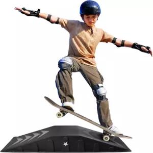 Yes4All 일체형 스케이트보드 램프 자전거 스케이트 - 초보자를 위한 디자인 내구성 안전성 용량 220Lbs