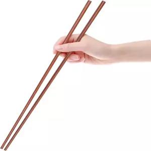 글램필즈 16.5인치 나무 요리 젓가락 재사용 가능한 국수 튀김 냄비 엑스트라 롱 주방 갈색 2켤레