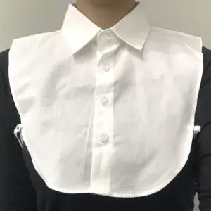 코튼 페이크셔츠 클래식 목카라 화이트 넥케이프 목 셔츠 페이크