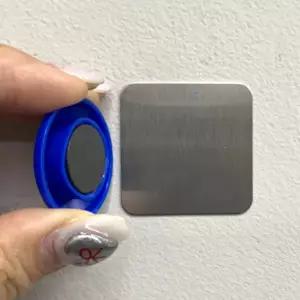 자석용 얇은 철판 스티커 정사각 34mm 5P 붙이는 자석 사각