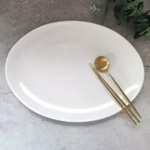 ( )화이트 멜라민 한식타원접시 16 0534 그릇 식기 업소용 식당 캠핑