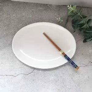 ( )화이트 멜라민 한식타원접시 12 0503 그릇 식기 업소용 식당 캠핑