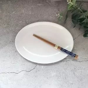 ( )화이트 멜라민 한식타원접시 11 0497 그릇 식기 업소용 식당 캠핑