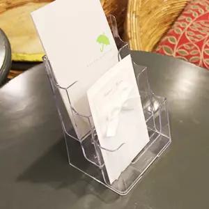 카탈로그 꽂이 A6(3단) 전시 홍보물 안내 거치대리플렛 리플 행사문 스탠드 인쇄물 메뉴 판촉물광고 전시회