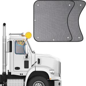 측면 창문을 위한 ZATUTO 세미 트럭 창문 그늘막 화물 여객기 볼보 켄워스 피터빌트 RV 햇빛 보호