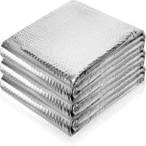 라웨이 이중 반사 단열 폼 48인치 X 10피트 알루미늄 호일 버블 시트 창문 키트 겨울철 열 복사 차단막 RV