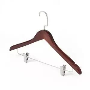 [생활] 원목 소재 정장용 집게 바지걸이 옷걸이