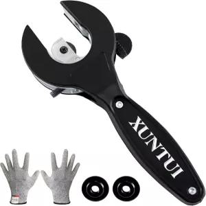 좁은 공간을 위한 XUNTUI 래치 튜브 커터 도구 - EN388 장갑 + 베어링 블레이드 2개 포함한 한 손 5/16인치