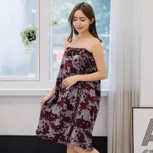 [에이치플러스몰]나뭇잎나염 실크 골프가운