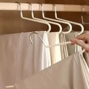 [생활] 바지속옷 모자 코팅 철제 걸이 5P 논슬립 옷걸이 다용도 고리