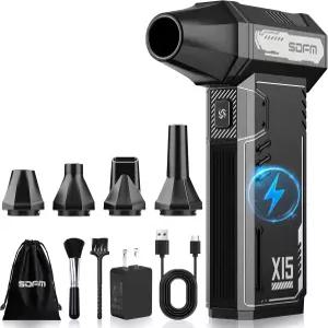 SDFM 압축 공기 집진기 - 180 000 RPM 스노우 블로워 브러시리스 모터 3단 조절식 포함 키보드 PC 자동차