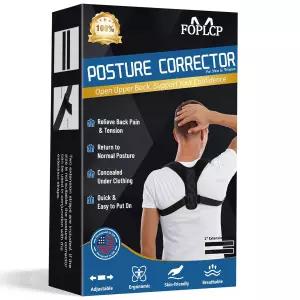 남녀용 FOPLCP 자세 교정기 - 보이지 않고 메쉬 통기성 상부 허리 보조기 조절 가능한 스트레이트너 어깨