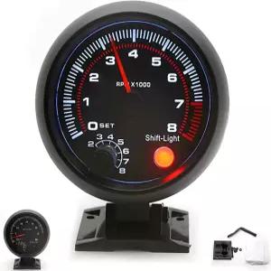 타코미터 게이지 지보크스 3.75인치 12V 자동차 교체용 0-8000RPM 차량 4/6/8 실린더 엔진용 RPM