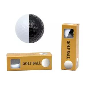 반반 컬러 골프공 블랙 화이트 6개 2박스 퍼팅 라인 라이 샷 방향 디바이드 반반공