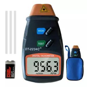 자동차 휠 엔진 비접촉식 타코미터 게이지 2.5RPM-99 999RPM 모터 속도계 도구에는 반사 테이프가 포함되어